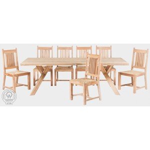 FaKOPA s. r. o. SPIDER + NANDA SET - jedálenská zostava z teaku so stoličkami, teak