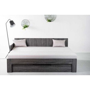 Ahorn DUOVITA 90 x 200 BK laty - rozkladacia posteľ a sedačka 90 x 200 cm bez podrúčok - dub biely, lamino