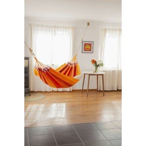 La Siesta Hojdacia sieť MODESTA SINGLE STRIPES - volcano, 100% organická bavlna